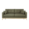 3-Sitzer-Schlafsofa im skandinavischen Stil, kakigrün